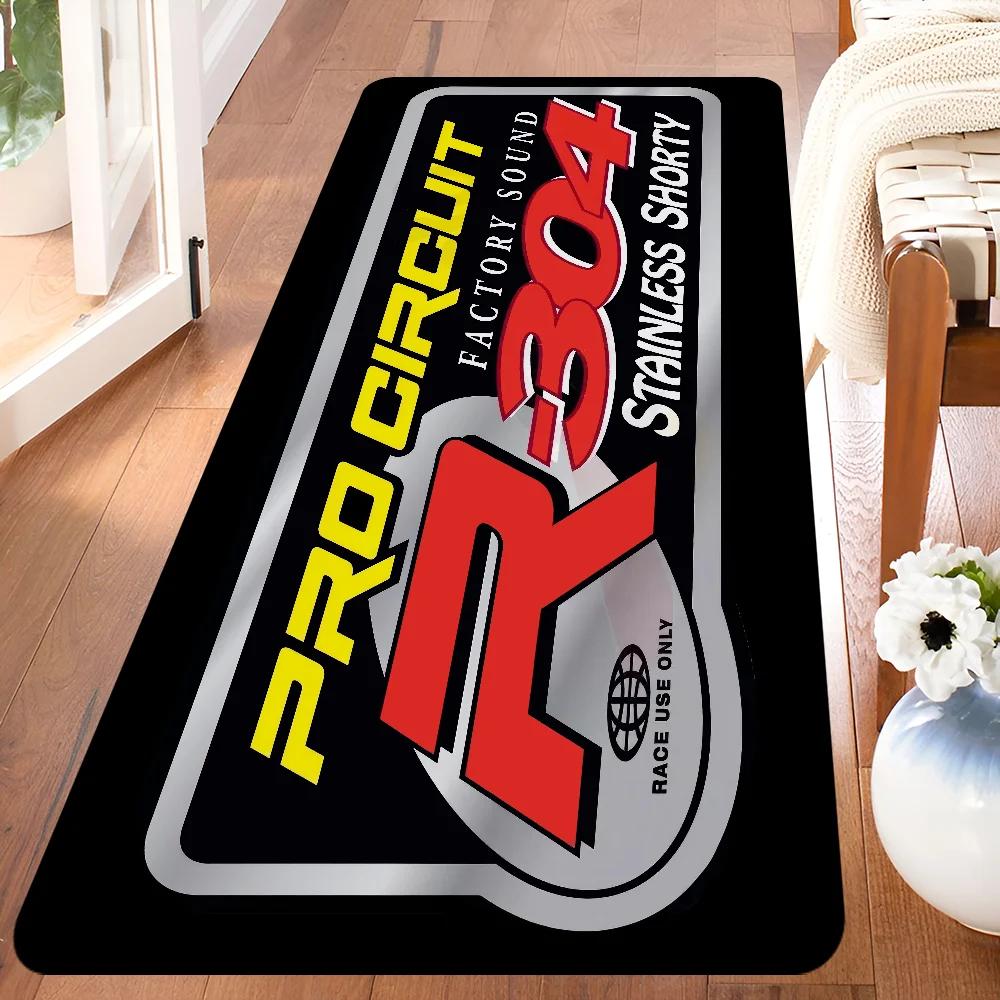 VIKAMA Flannel Racing Grade Long Rug Decorative Non-Slip Soft Cozy Soundproof Bedroom Sofa Bedside Long Rug Home Decoration