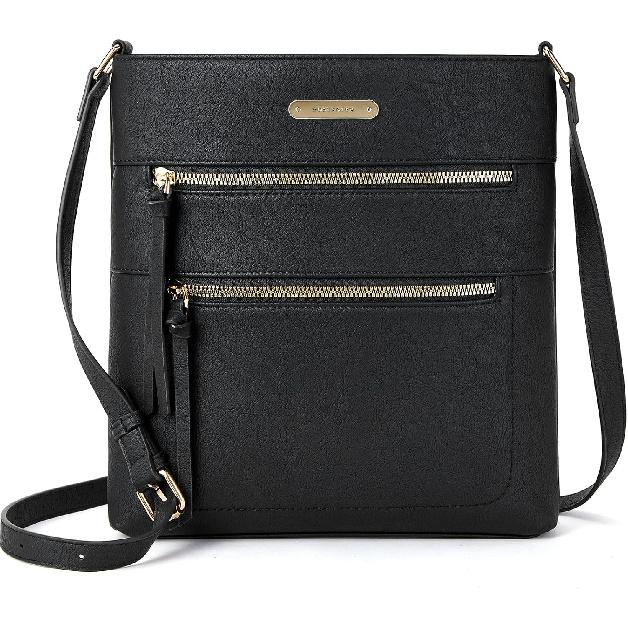 BOSTANTEN Crossbody Purses for Women Medium Shoulder Bag Quilted Handbags with Zipper Pocket