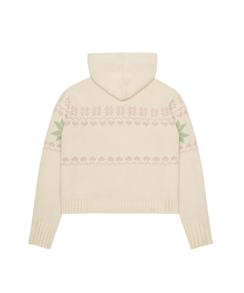 LARTIGENT [Disney] Chip And Dale_Knit Hood Zip-Up(Beige)