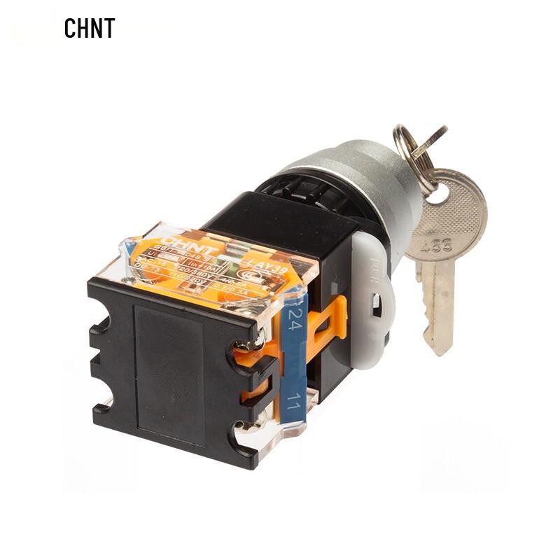 CHNT LAY39 Series 3-Position Key Latching Push Button Switch