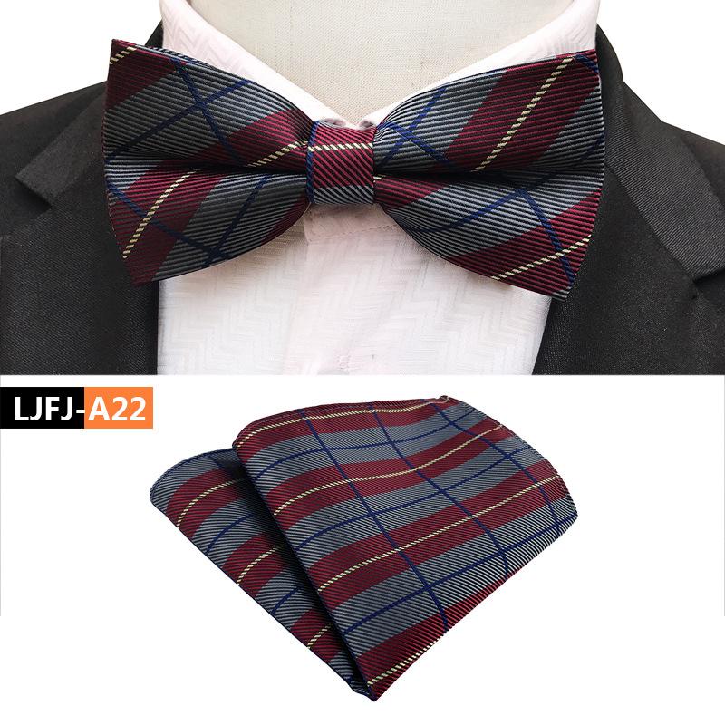 Модный трендовый галстук-бабочка плюс набор полотенец для кармана, свадебный галстук-бабочка для жениха и шафера