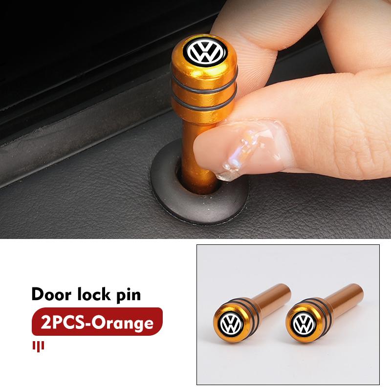 4pcs Car Truck Aluminum Door Lock Knob Pull Pins Auto For Volkswagen VW Passat Golf 4 5 6 Tiguan Polo Scirocco Jetta CC zi7 zi7