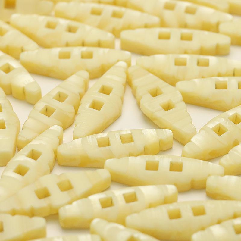 5 шт. пуговиц из смолы в форме ромба с двумя ушками, двусторонние пуговицы для шерстяной шубы, декоративные пуговицы для женской куртки, тренча