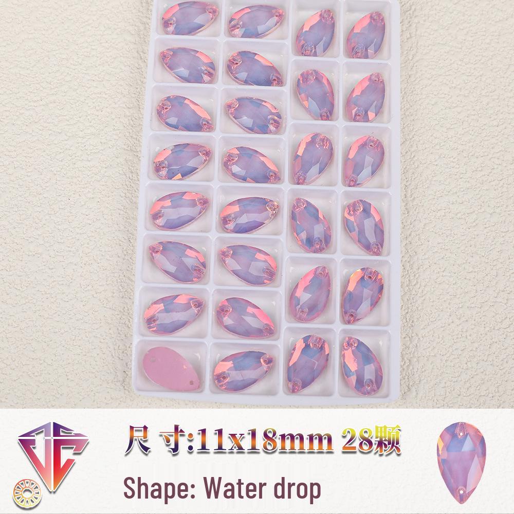 Флуоресцентные мокка каплевидные стразовые бусины - Ручная работа DIY Двухдырочные плоские аксессуары