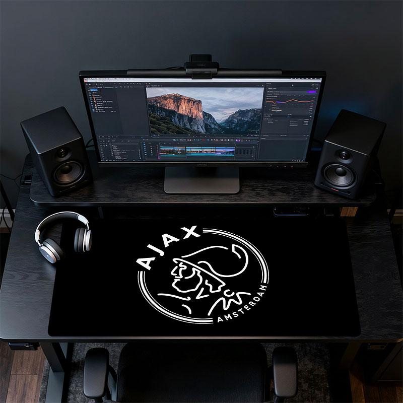 Ajax Amsterdam Mouse Pad, Large Gaming Desk Mat, Non-slip XXL Mousepad for Laptop & Tablet, Mini PC Playmat with Stitched Edges