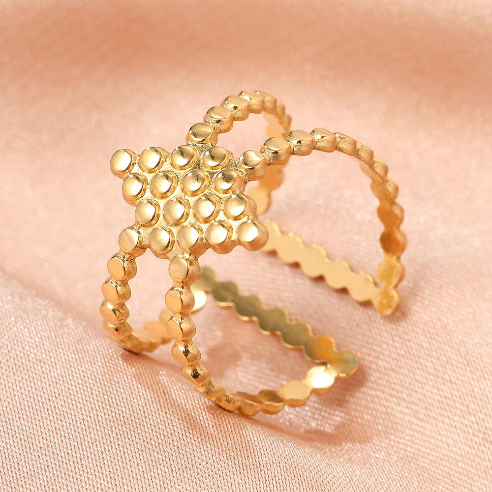 Stainless Steel Rings Minimalist Geometric Personality Snake Adjustable Open Ring Fashion Trending Ring For Women Zircon Gifts