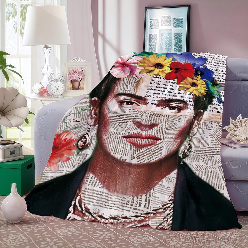 F-Frida K-Kahlo Art Blanket Warm And Soft Suitable For Bedroom Living Room Sofa Bed Office Travel Camping