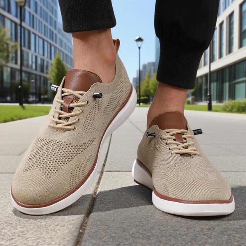 Men'S Sneakers Knitted Mesh Breathable Fashionable Flat Shoes Trendy Breathable Multifunctional Street Casual Versatile Shoes