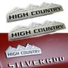 2pcs Metal Chrome Hig-Country Logo Sticker Rear Trunk Fender Side Car Emblem Badge Decal Stickers