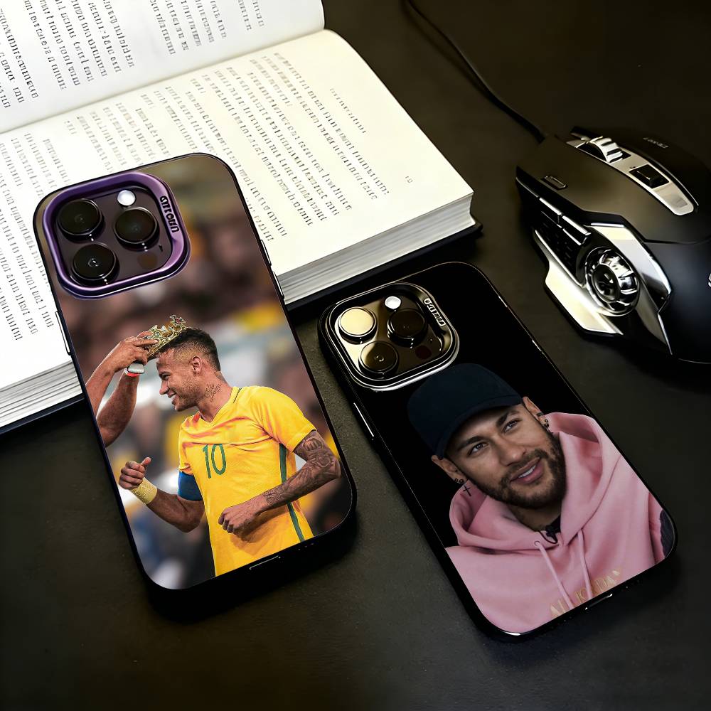 Чехол для телефона Football For N-NeYmAR-R 10 для iPhone17,16,15,14,13,12,11 Plus,Pro Max Черный Конфетный серебристый чехол для телефона
