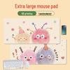 Extra Large Cute Pompom Mouse & Keyboard Pad with Overlocked Edge - Thickened Office Desk Pad