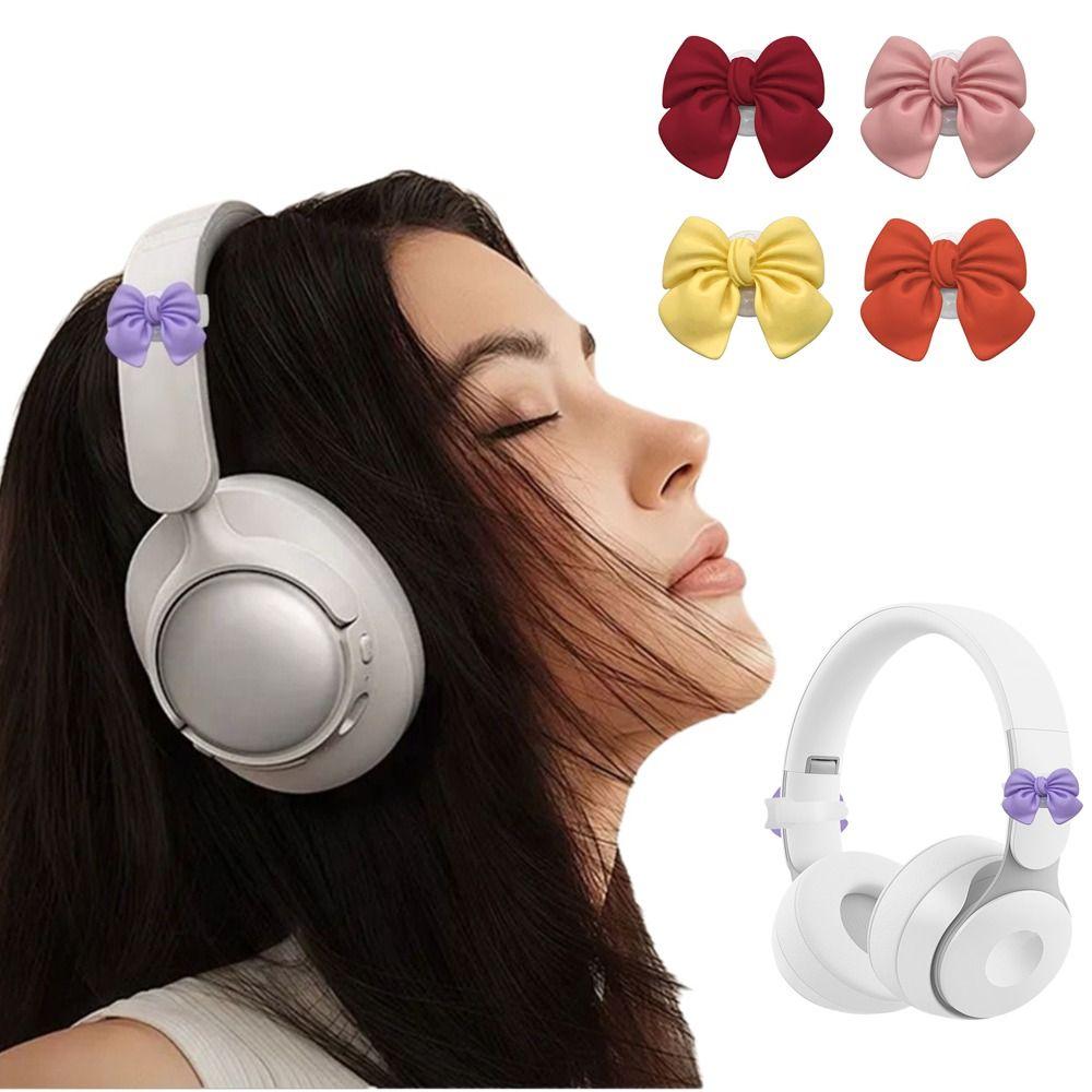 2PCS Silicone Headphone Decorations 3D Headphone Accessories Creative Earphone Charms Girls