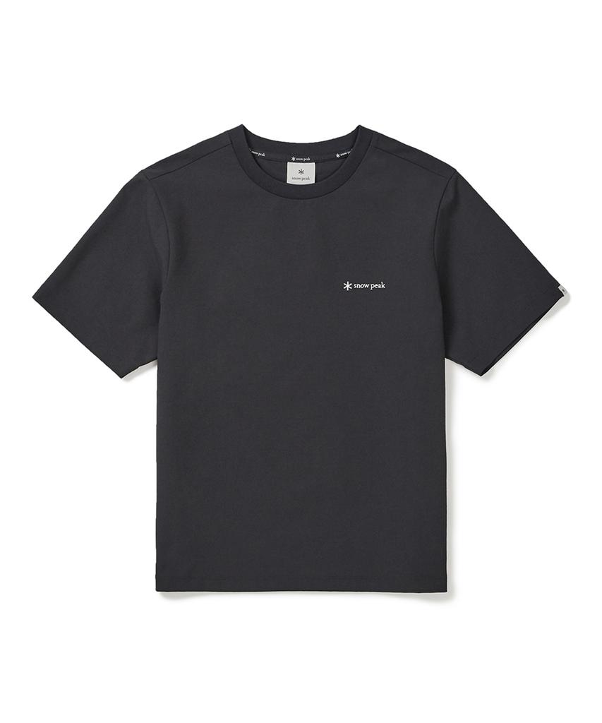 SNOWPEAK APPAREL Классическая тканая женская футболка с коротким рукавом (S25Mwtts17) Древесный уголь