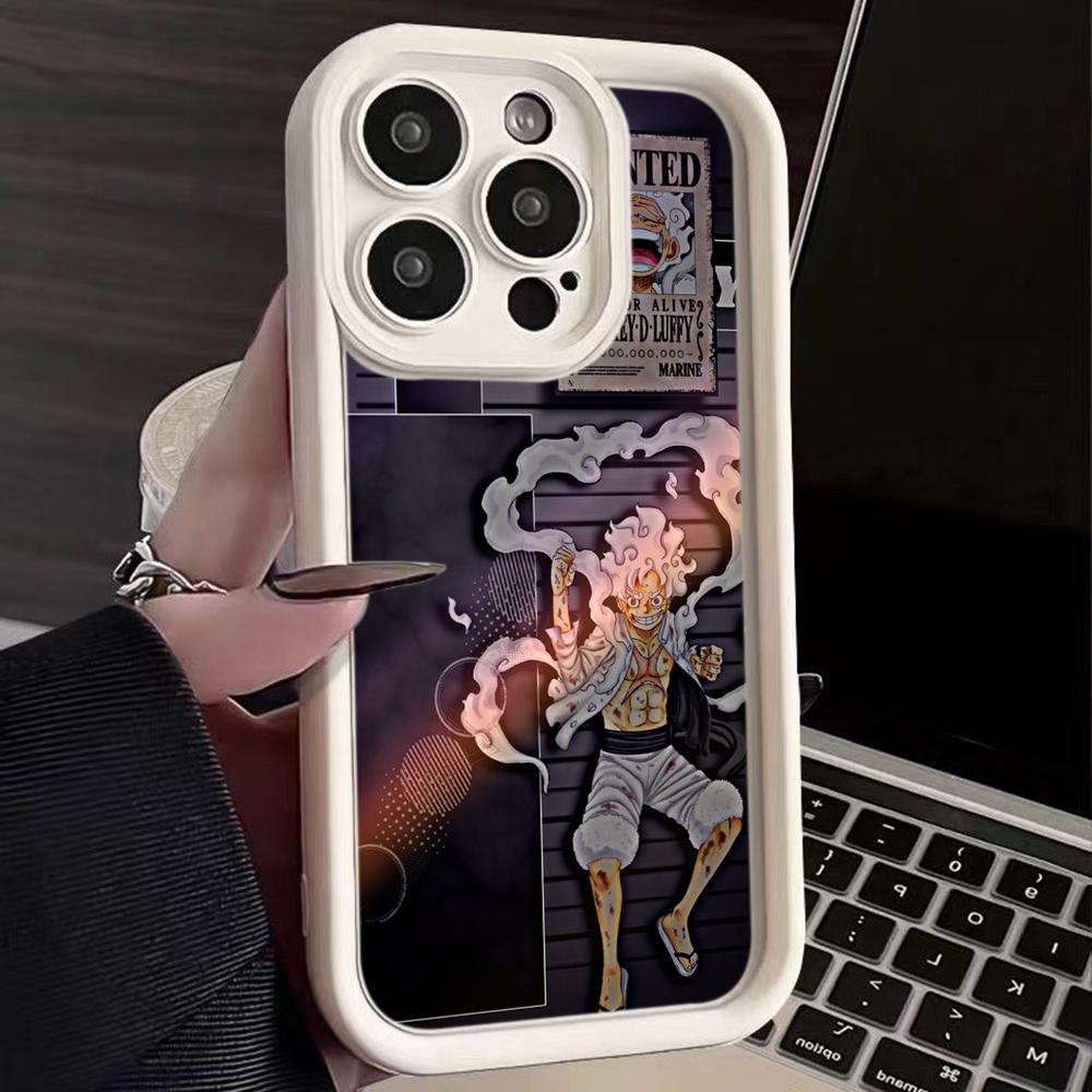 Ae92 One Piece Luffy Gear 5 Защитные чехлы для телефонов для iPhone 13 14 15 Pro Max XR infinix Hot 40i 30i Tecno Camon 30 20 Pro Angel Eyes Задняя крышка из ТПУ