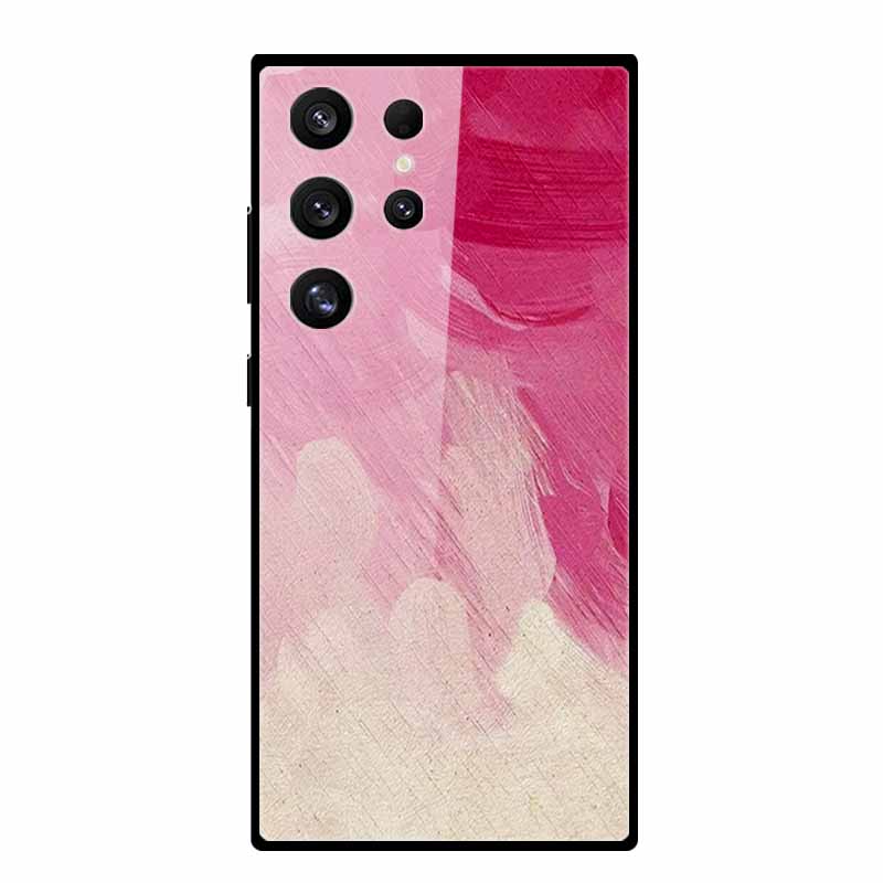 Для Samsung Galaxy A55 A51 A71 A72 A32 A33 A73 A52 A54 A53 5G Жесткий Закаленный Стеклянный Чехол для Телефона Модный Крутой Дизайнерский Щит