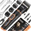 Electric Dog Clipper, Professional Grooming Kit, Pets Hair Trimmers, 3-Speed, Wireless, LED Display