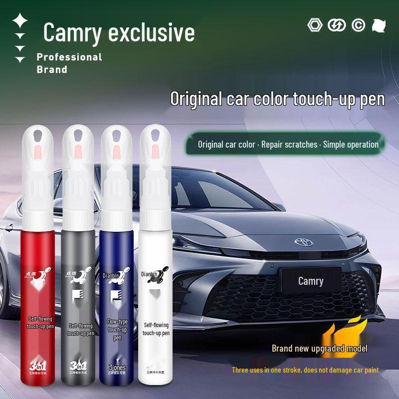 Маркер-подкраска для Toyota Camry: Платиновый Жемчужно-Белый, Кристальный Черный, Опаловый Серебристый, Матовый Серый. Ремонт Царапин.