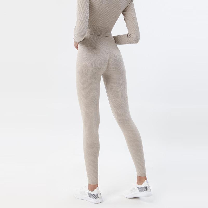 Seamless Yoga Pants for Women, Moisture-wicking Fitness Pants, Tight-fitting High-waisted Arm-lifting Trousers for Women