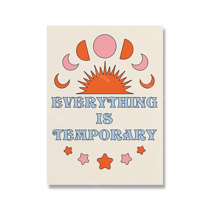 Cartoon Abstract Colorful Poster Childish Cute Art Quote Canvas Print Nursery Wall Mural Painting Picture Living Room Home Decor