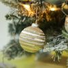 6 шт. Рождественские украшения, шары, небьющиеся флокированные шары с мелкими бусинами, подвесные украшения для помещений на рождественскую елку, блестящая вечеринка