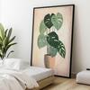 Monstera In a Pot Monstera In a Pot, 30X40 Cm, Gold Aluminum Frame, 230 Gsm Matte Paper