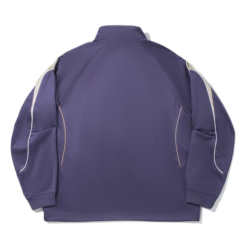 Li Ning Retro Sports Series Loose Pullover Sweatshirt Men Sweatshirt Fog-Blue-Purple Cashmere-Gray AWDVN41-2