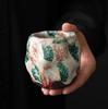 Shino burnt wabi-**** tea cup cup handmade Japanese retro coarse pottery coffee cup ceramic kung fu tea cup water cup