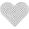 Pegboard - JUMBO - Heart - 17 X 15.5 Cm - Transparent - For Iron-on Beads