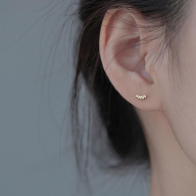 Улыбающиеся серьги для новых модных ярких бриллиантовых маленьких сережек, не снимая серьги для женщин