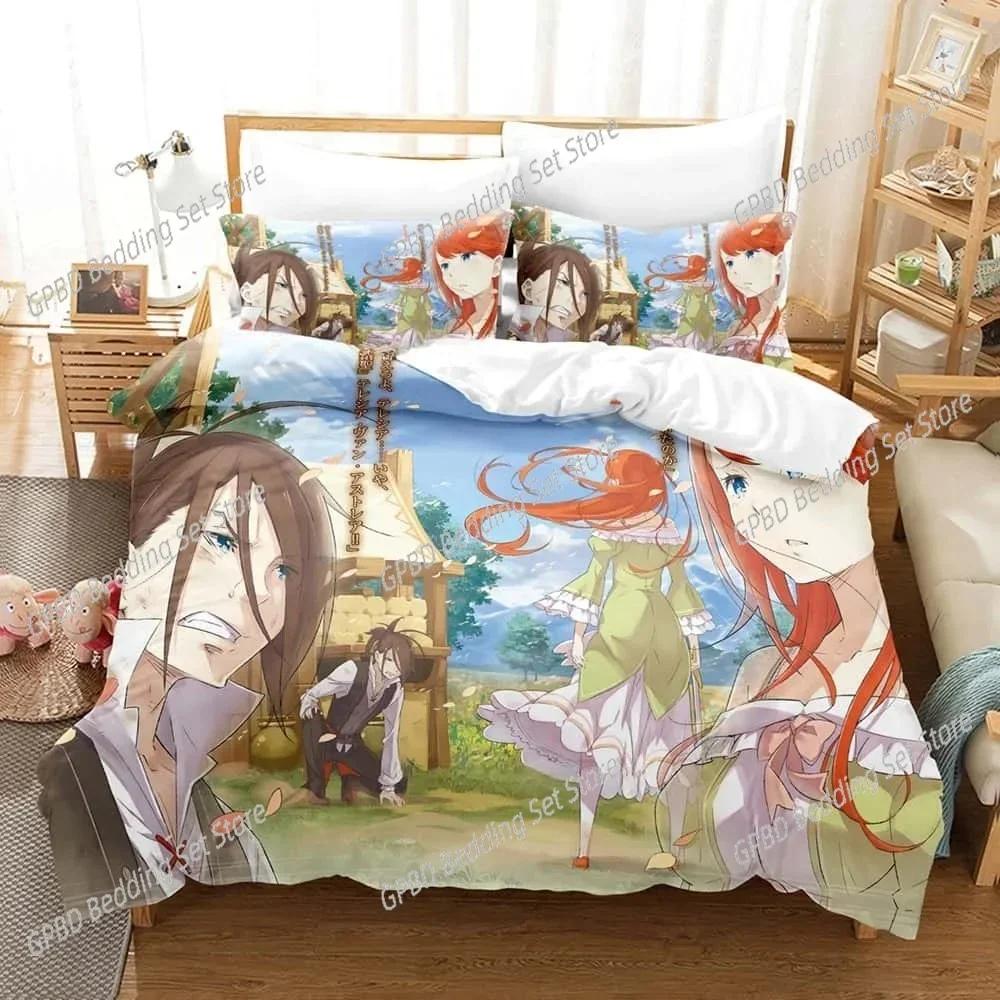 Аниме ReZERO - Жизнь с нуля в другом мире Комплект постельного белья Спальня Мягкие Современные Покрывала Удобное Пододеяльник Наволочка