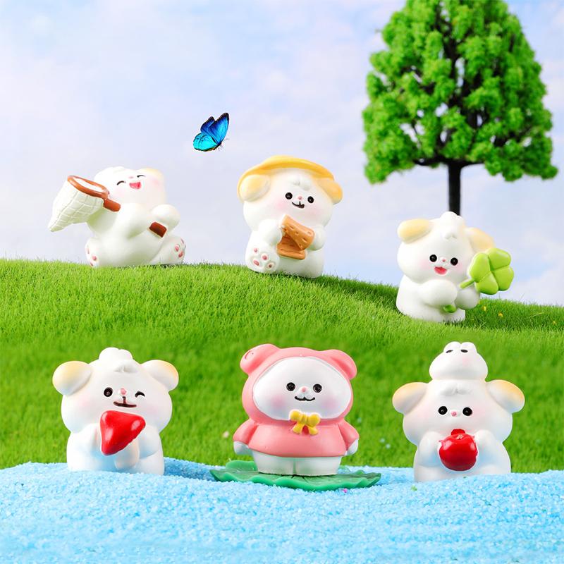 Миниатюры Фигурки Мультяшные Забавные Милые Собаки Микро Ландшафтные Украшения Творческие Мини DIY Украшения Для Дома Аксессуары Подарки