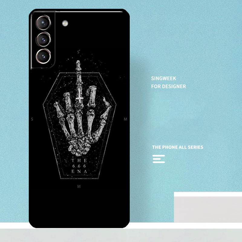 Satanic Scary Skull Case For Samsung Galaxy S25 Ultra S25 FE S20 S21 S22 S23 Plus S9 S10 S24 Ultra Phone Cover