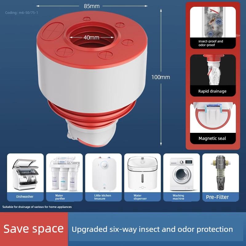 Anti-Odor Sealing Plug for Floor Drain, Bathroom Sewer Anti-Odor Device, Sink Drain Pipe Blocker