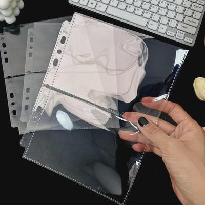 Внутренняя страница альбома для карточек формата А5 Wide Universal с 7 отверстиями - Корейские развлечения, прозрачная сменная карта, 6 дюймов