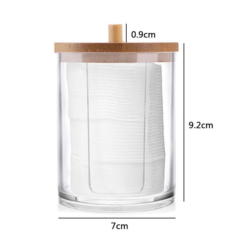 Acrylic Transparent Cotton Swab Storage Box Makeup Organizer Storage Box Cotton Swab Cosmetic Box Bathroom Bedroom Storage