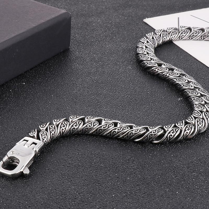 Винтажное массивное ожерелье с цепочками шириной 12 мм для мужчин, массивное ожерелье из нержавеющей стали в стиле панк, ювелирные изделия на Хэллоуин, мужские ожерелья