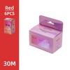6pcs Semi-permanent Colorful Box Ink Eyebrow Positioning Line Set Mapping String 30m Tattoo Ruler Precise for Beauty Makeup Tool