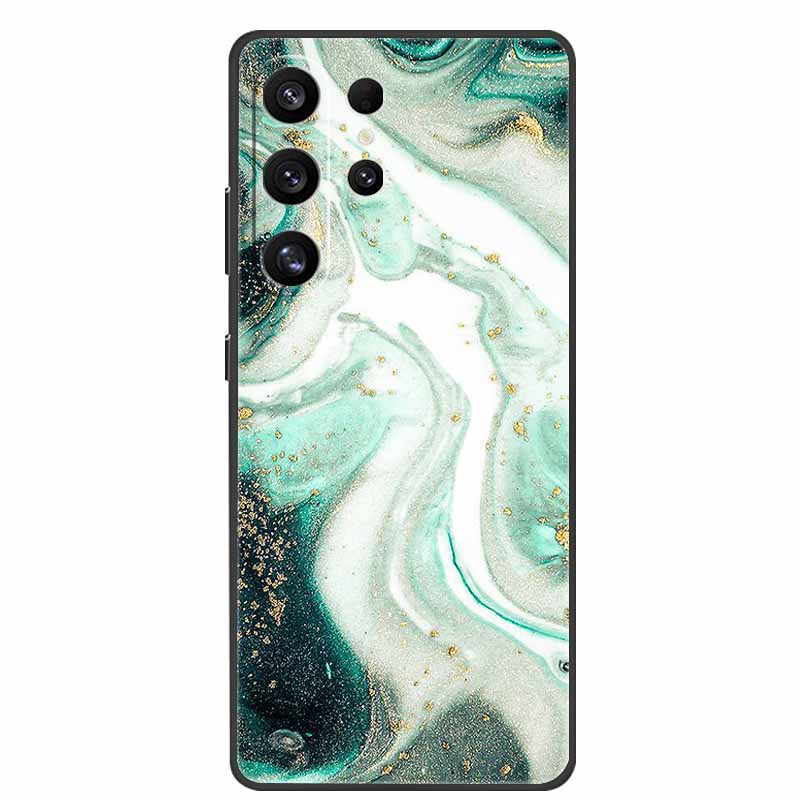Phone Case For Samsung Galaxy S26 Ultra Colorful Painted Soft Silicone Bumper for Samsung S26 Ultra Case Marble Shockproof Cover