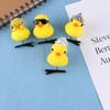 Cartoon Funny Children 3D Little Yellow Spectacled Duck Plush Hairpin Animal Duckbill Clip Accessories Headwear