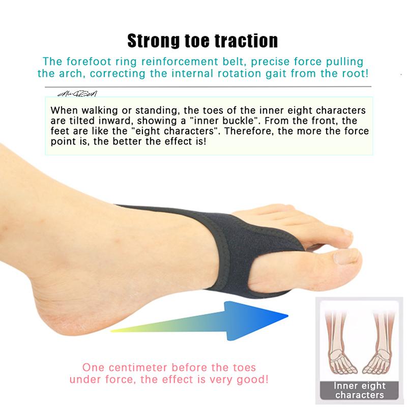Hallux Valgus Bunion Corrector Orthotics Toe Separator - Feet Bone Thumb Adjuster Pedicure Sock Straightener for Foot Care