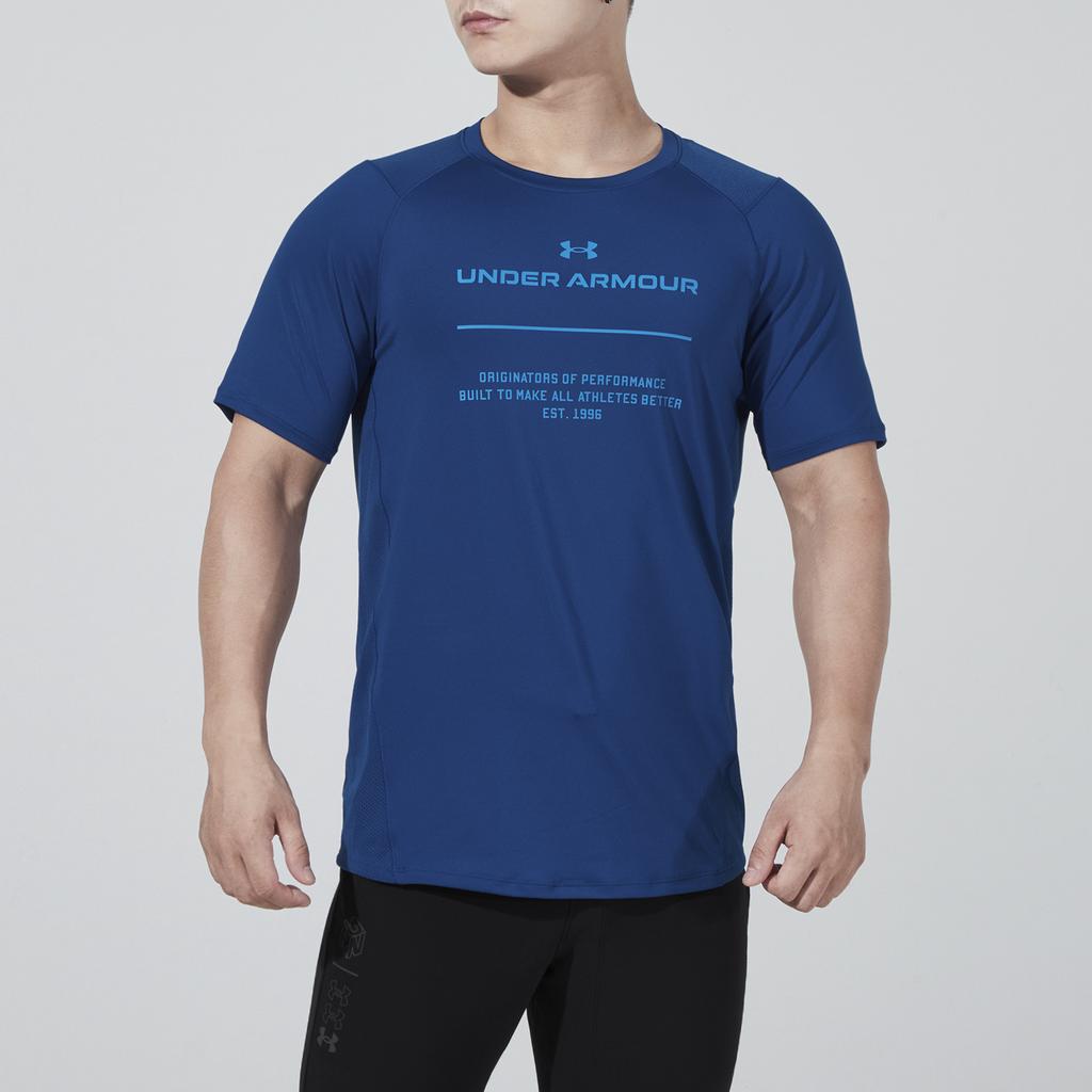 Under Armour Mk-1 Training Круглый вырез с коротким рукавом Футболка Мужская Топы Синий 1356772-581