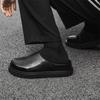 2025 новая мужская обувь для ленивых, простая кожаная обувь для ног, мужская универсальная черная повседневная обувь на одной педали 18887-J