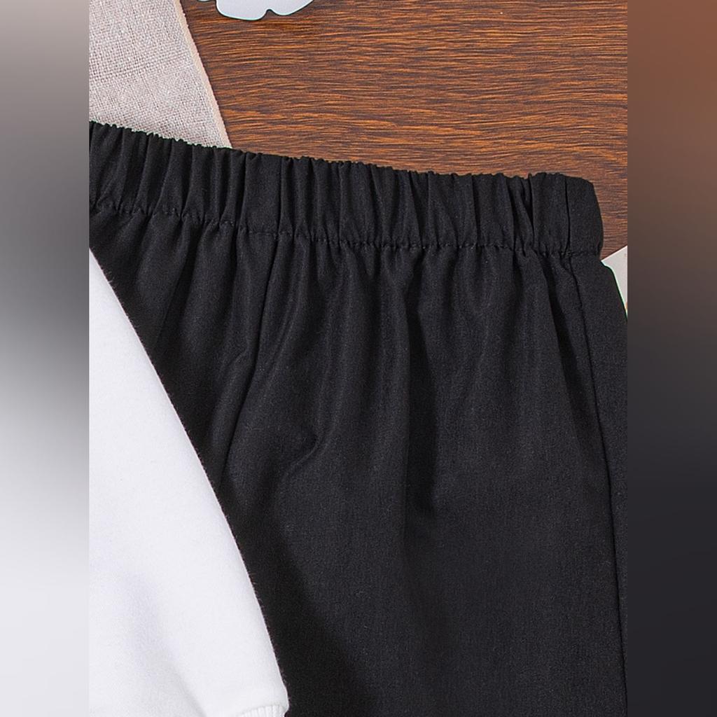 Kids Cartoon Casual Fashion Outfit Set Long Sleeve Top & Pants