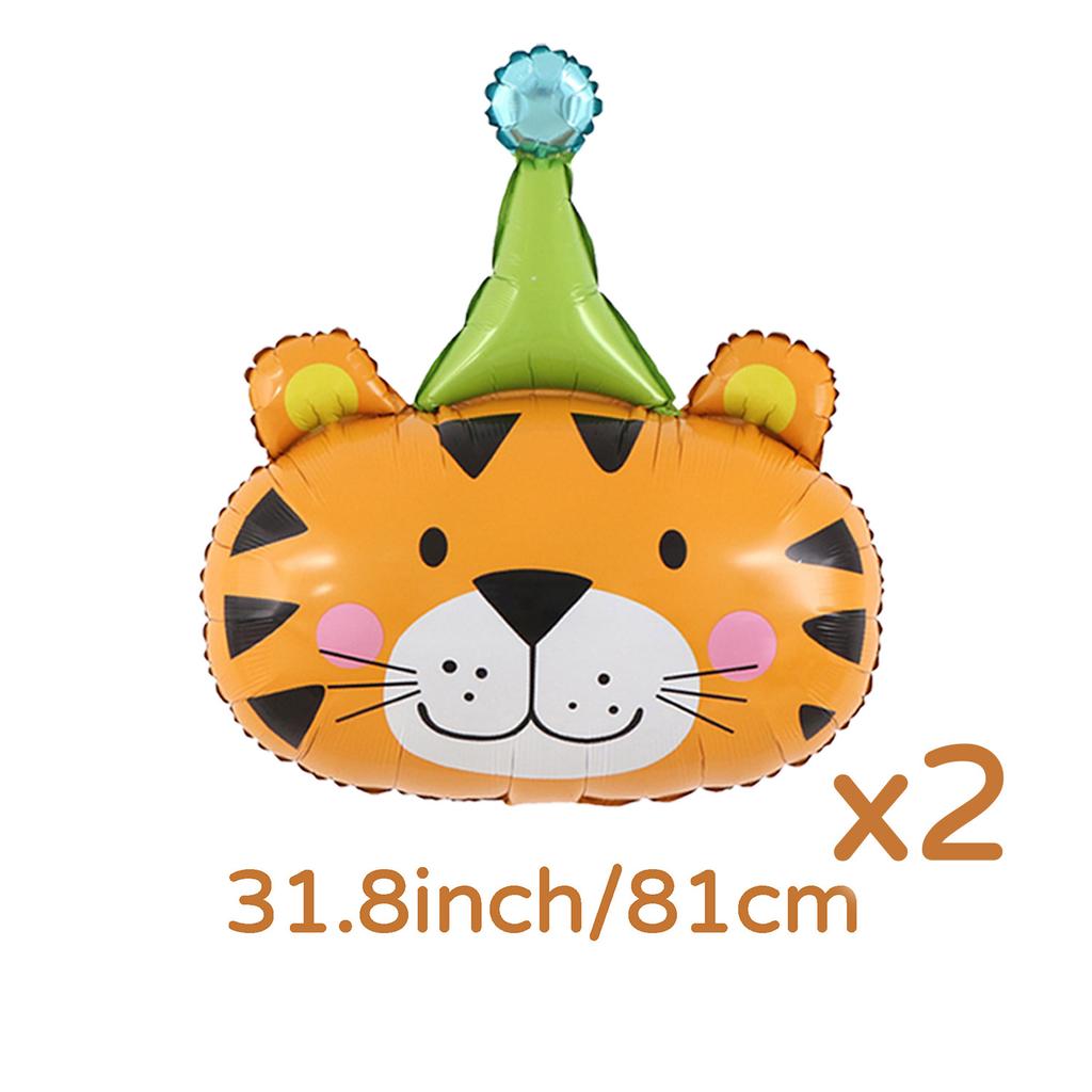 Animal Aluminum Film Balloon Sloth Lion Bear Giraffe Tiger Elephant Frog Balloon Zoo Theme Birthday, Shower, Holiday Decoration