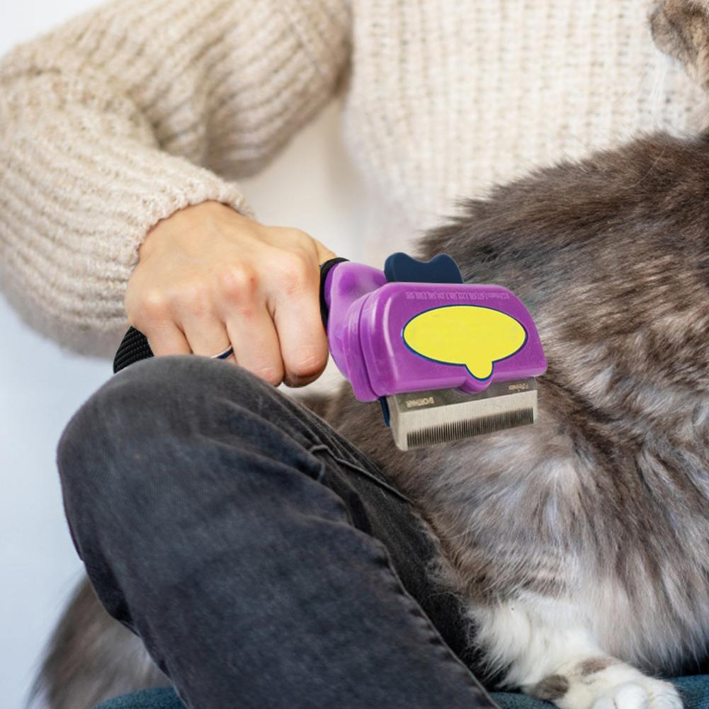 Deshedding Brush Removes Loose Hair and Tangles Pet Grooming Brush Self Cleaning Slicker Brush for Long Short Haired Dogs Cats