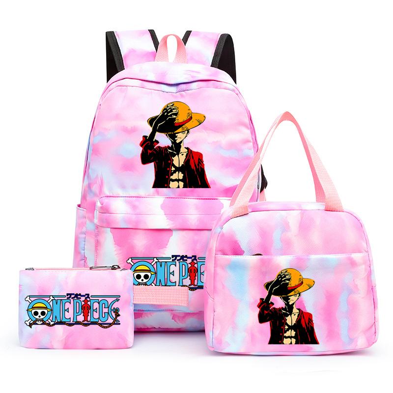 3 шт./компл. аниме цельный рюкзак с ланч-боксом пенал для школьников рюкзак для мальчиков и девочек мужчин и женщин дорожная сумка Mochila Rucksak