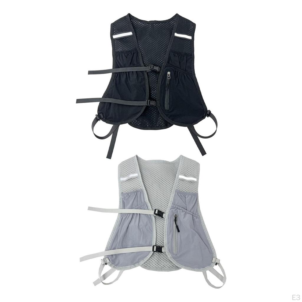 Жилет-питьевой рюкзак со светоотражающими элементами и отделениями для пеших прогулок и велоспорта