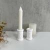 Cylinder Candle Holder Molds for DIY Candle Holder Gypsum Ornament Room Decorations, Easter Theme Pillar Candle Holder