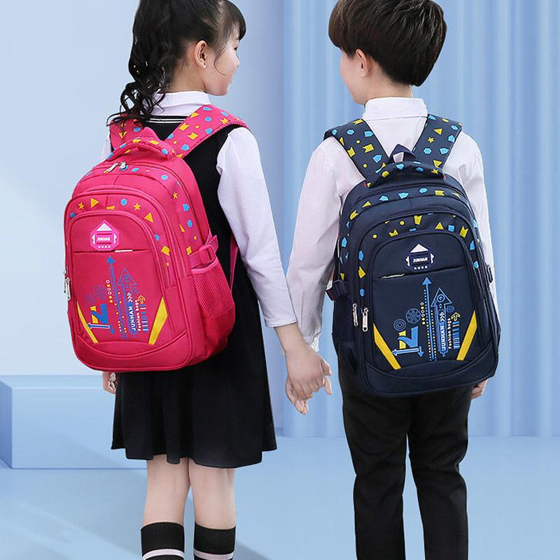 Kid'S Shoulder Bag Geometry Pattern Teen Children Backpack Fashion Schoolbag Boy Girl Backpack Book Bag Waterproof Mochila