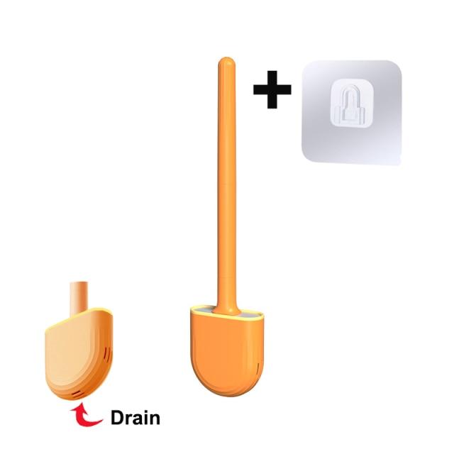 Новая мини-щетка для унитаза с держателем, черная силиконовая щетка для чистки унитаза с длинной ручкой, настенный туалет, аксессуары для ванной комнаты